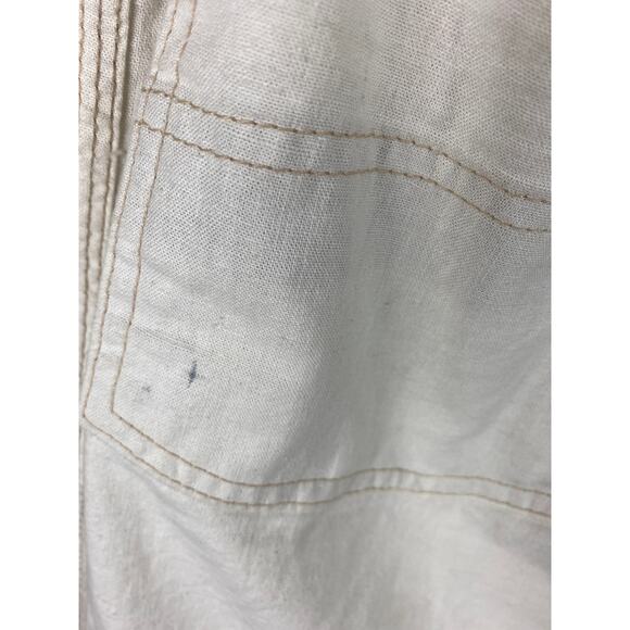 Free People x Dr Collectors Peace Carpenter Pants Sz Large Teddy Forever Hemp - Picture 11 of 12